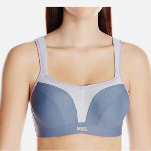 Panache Women's Gray and White Sports Bra